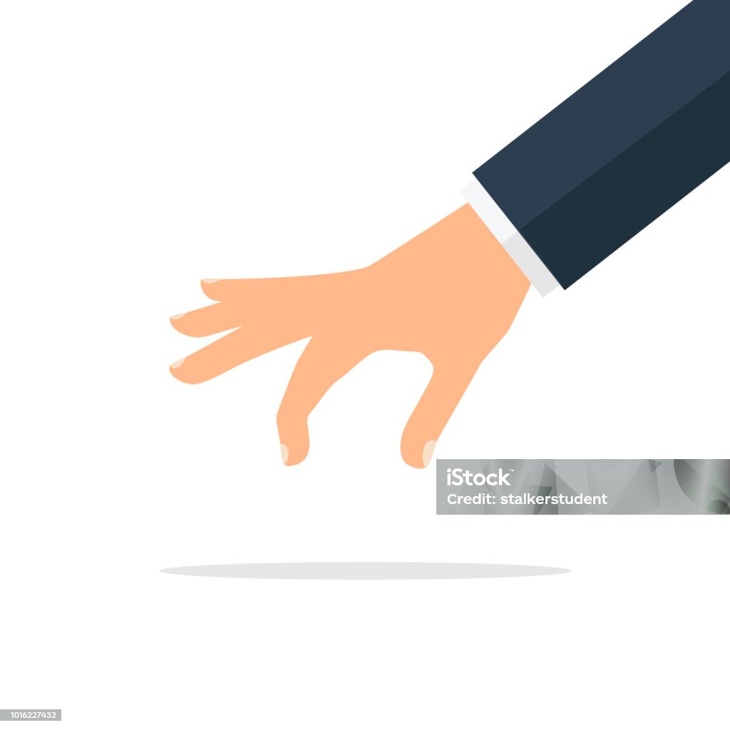 Picking hand. Vector illustration flat design EPS. Hand stock vector