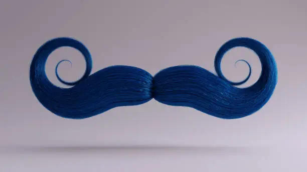 Photo of Big Blue Bushy Movember Mustache