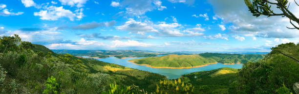 Hat Hill View of Furnas dam from top of Morro do Chapéu capitolio stock pictures, royalty-free photos & images