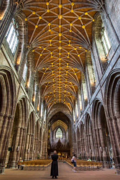 честерский собор в честере, великобритания - chester england church cathedral tower стоковые фото и изображения