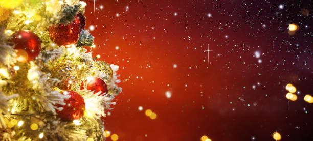 istock Christmas tree with decoration and lighting 1016251814