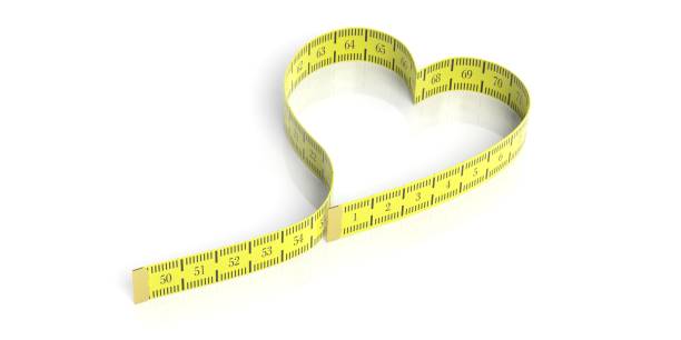 istock Heart shaped measure tape. 3d illustration 1016257176