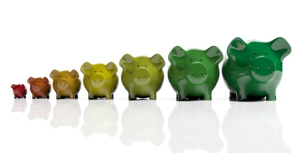 istock Piggy banks - energy efficiency concept. 3d illustration 1016257204