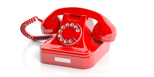 istock Red old telephone on white background. 3d illustration 1016261932
