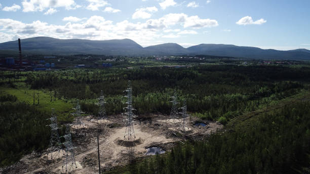 istock Electricity Pylons Aerial View 1016262830