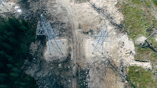 istock Electricity Pylons Aerial View 1016262840