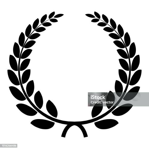 Triumph Wreath Icon Simple Style Stock Illustration - Download Image Now - Bay Leaf, Icon Symbol, Circle