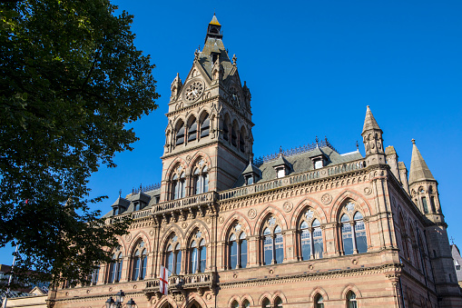 A view of the magnificent Chester Town Hall, in the city of Chester in Cheshire, UK.