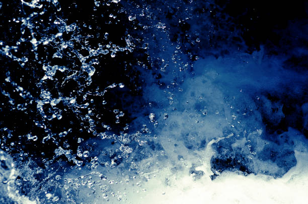 istock Water splashes collection isolated on black background 1016275804