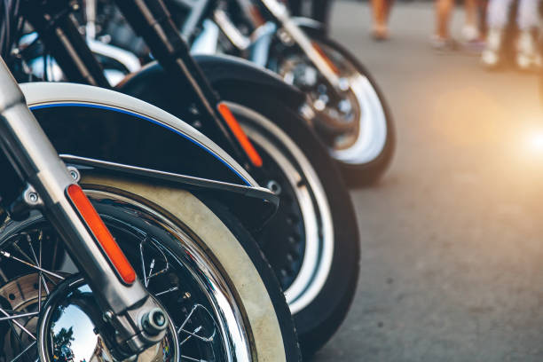 istock motorcycle details on the street 1016287174