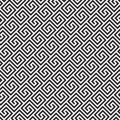 Square Diagonal Labyrinth Texture Modern Striped Seamless Vector ...