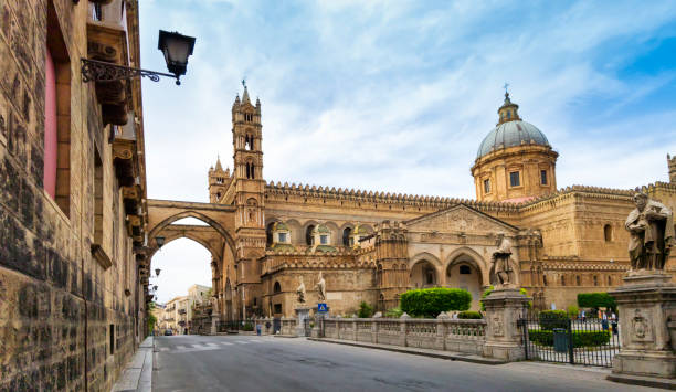 Palermo Carhedral Photo of Palermo Cathedral, located at Palermo, Sicilia, Italy. palermo sicily stock pictures, royalty-free photos & images