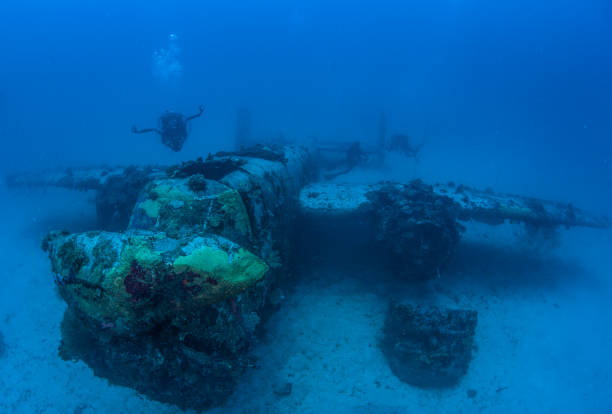 Underwater World War II aircraft