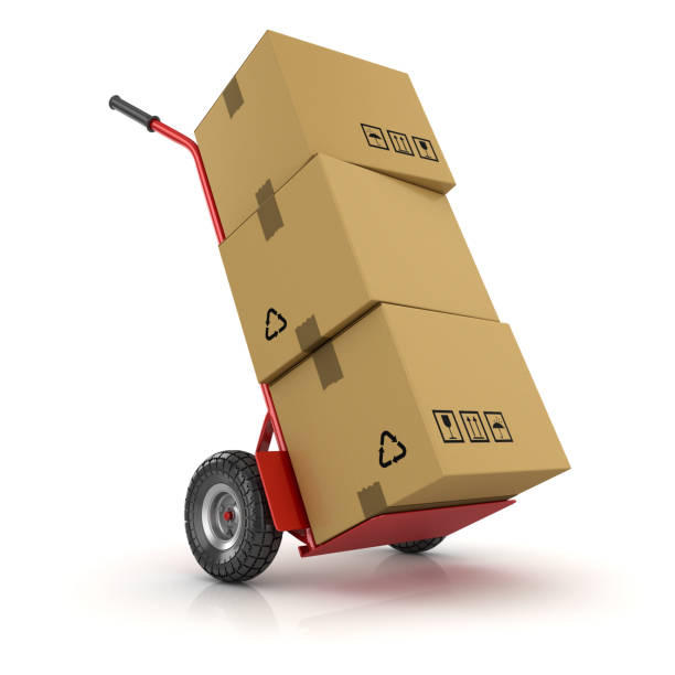 istock Hand Truck and Cardboard Package 1016353578