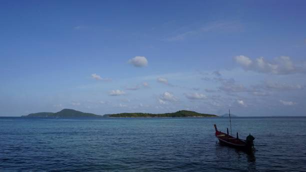 landscape and place. - thailand beach nautical vessel phuket province imagens e fotografias de stock