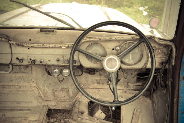 istock Grunge and hight rusty elements of old luxury car. 1016360866