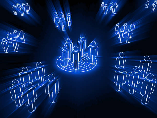 Target market people competition concept