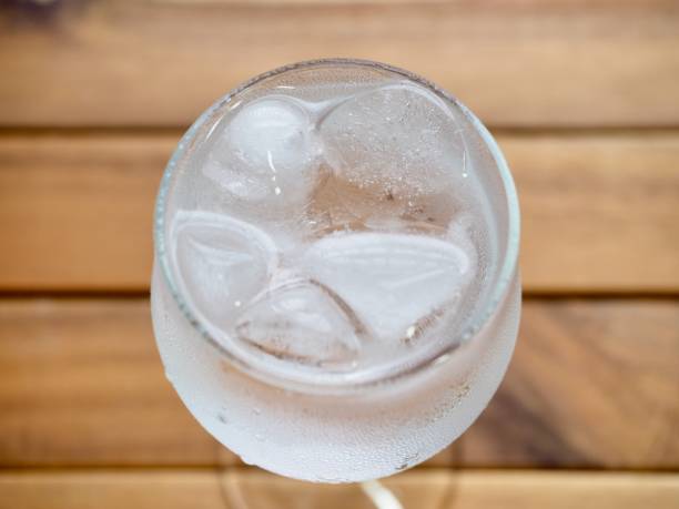 istock Ice water in a glass cup 1016372608