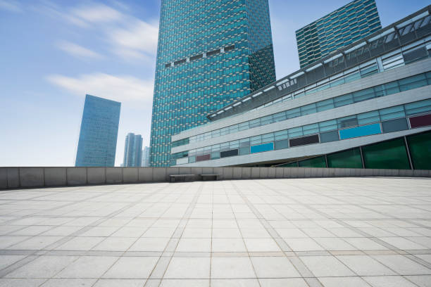 istock empty square and modern architecture in the city 1016377094
