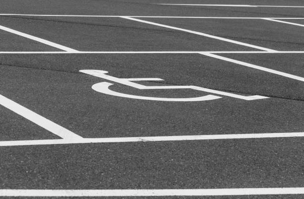 istock Disabled parking sign at the  car park 1016389372