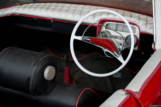 istock Interior of classic vintage car 1016419500