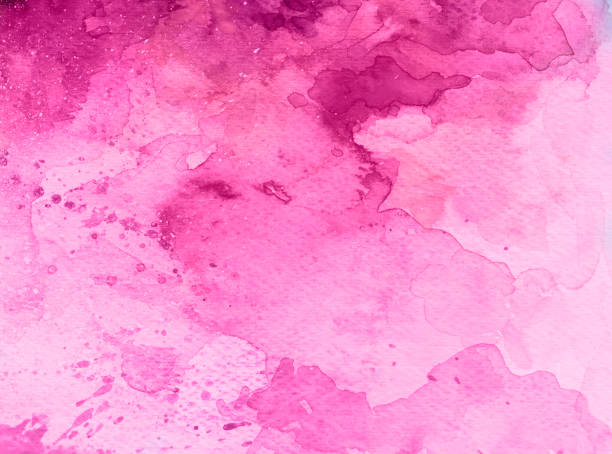 istock Pink watercolor background on a white paper 1016419682