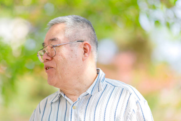 Outdoor Asian senior male