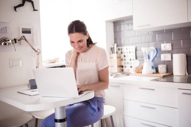 istock Young business women working at home 1016484732