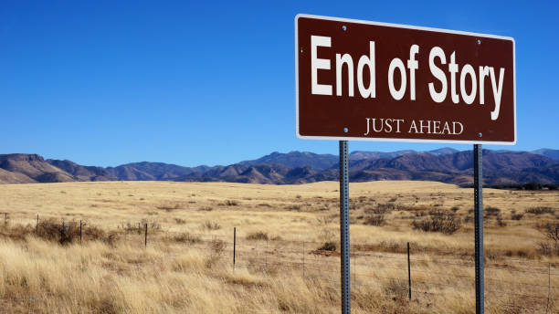 istock End of Story road sign with blue sky 1016498314
