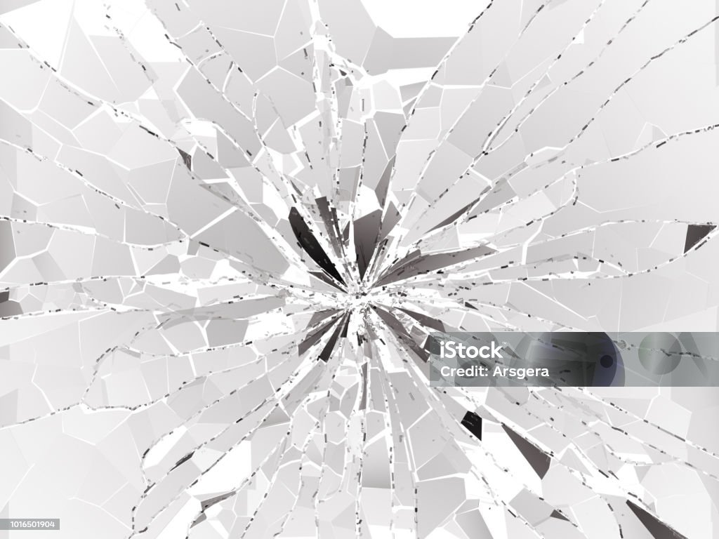 Kính Vỡ Hoặc Bị Phá Hủy Trên Màu Trắng Minh Họa 3d Độ Phân Giải ...