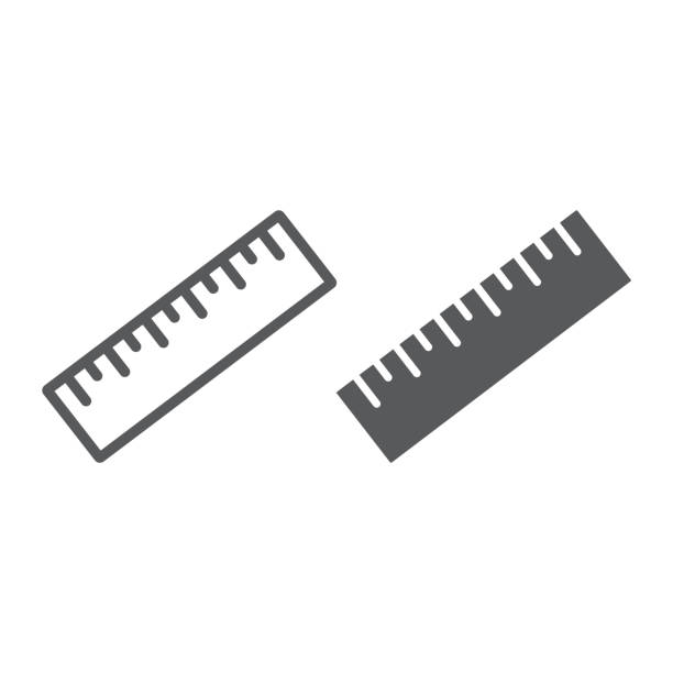 Measure tool line and glyph icon, tools and design, ruler sign, vector graphics, a linear pattern on a white background, eps 10. Measure tool line and glyph icon, tools and design, ruler sign, vector graphics, a linear pattern on a white background, eps 10. ruler illustrations stock illustrations