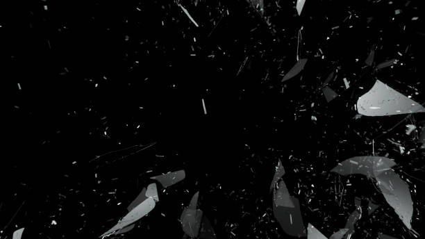 istock Destructed or Shattered glass pieces on black 1016504516