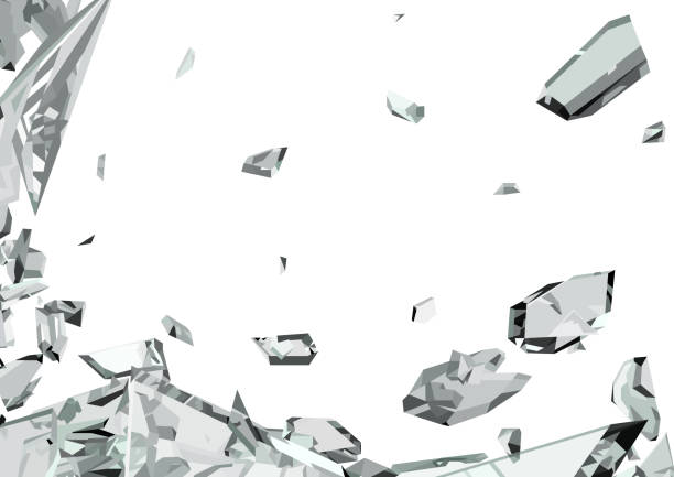istock Destructed and cracked glass on white 1016509736