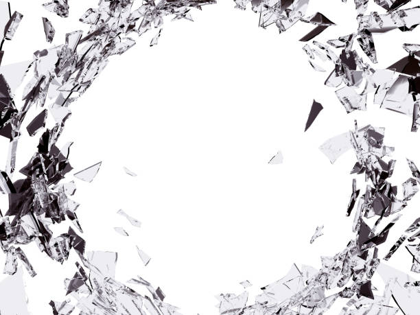 istock Demolished or Shattered glass isolated on white 1016510650
