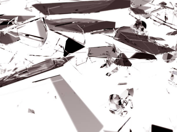 istock Demolished or Shattered glass isolated on white 1016510752