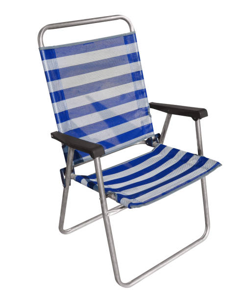 istock Folding chair isolated - Blue and white 1016513358