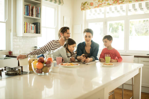 istock Browsing through photos on Mom's phone 1016522578