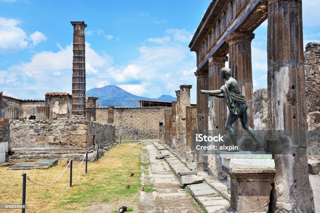 Apollo Temple in Pompeii Ruins of Apollo Temple in Pompeii, Naples, Italy Pompeii Stock Photo