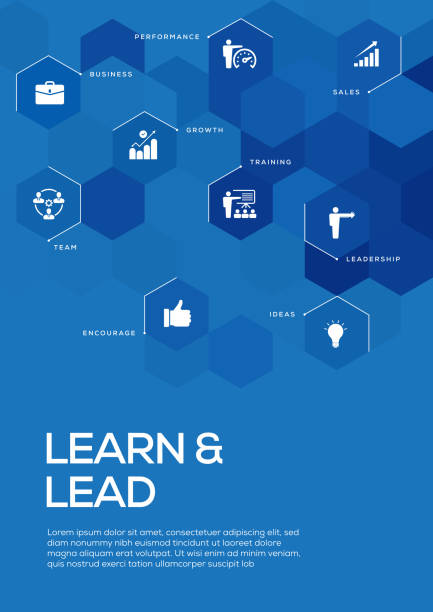 Learn and Lead. Brochure Template Layout, Cover Design