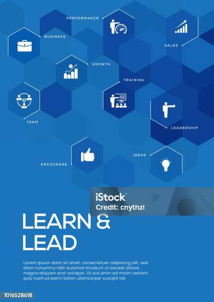 Learn And Lead Brochure Template Layout Cover Design Stock Illustration - Download Image Now