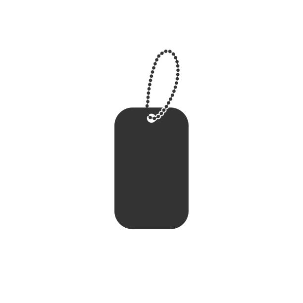 Simple dog tag icon isolated on white background. Simple dog tag icon isolated on white background locket stock illustrations