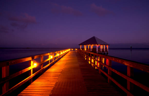 Pier on the Ocean at sunset, Florida, USA