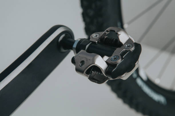 Close up of SPD bicycle pedal.
