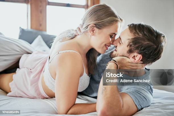You Make Me Want To Stay In Bed All Day Stock Photo - Download Image Now - Bed - Furniture, Couple - Relationship, Sexual Issues