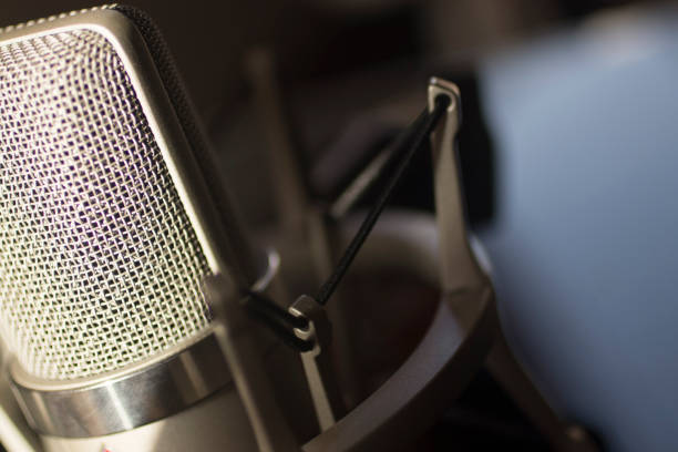 istock Sound recording studio large diaphragm voice microphone for voiceover, singing and instruments. 1016593062