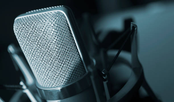 istock Sound recording studio large diaphragm voice microphone for voiceover, singing and instruments. 1016593074