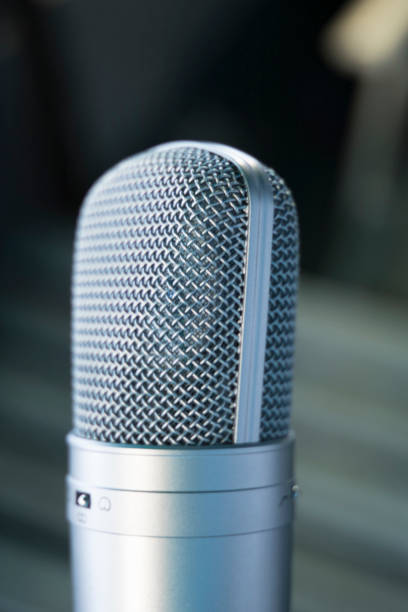 istock Sound recording studio large diaphragm voice microphone for voiceover, singing and instruments. 1016595250