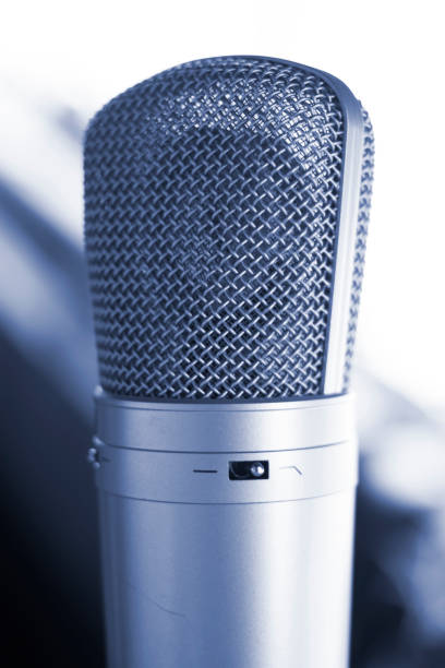 istock Sound recording studio large diaphragm voice microphone for voiceover, singing and instruments. 1016595288