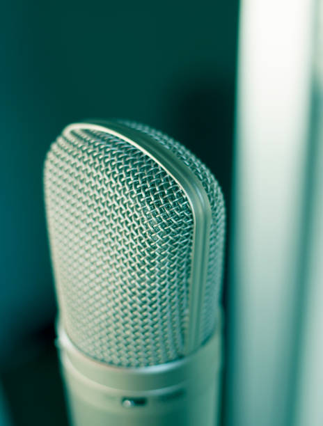 istock Sound recording studio large diaphragm voice microphone for voiceover, singing and instruments. 1016595436
