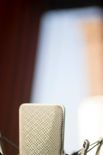istock Sound recording studio large diaphragm voice microphone for voiceover, singing and instruments. 1016595458